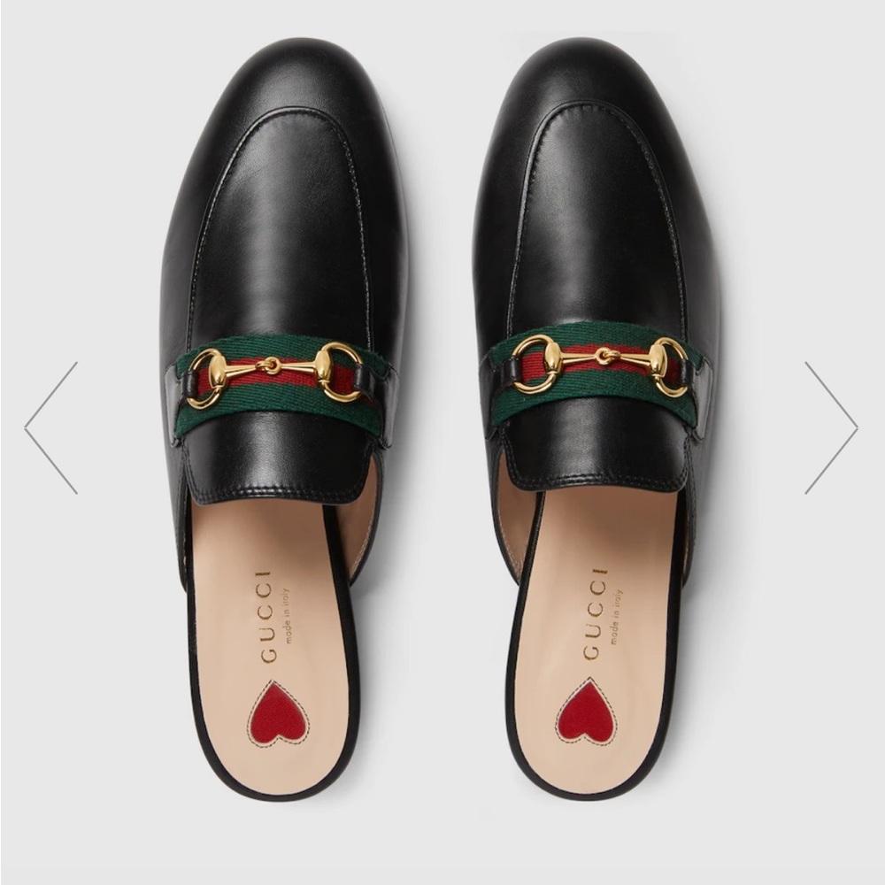 Authentic Gucci WOMEN'S PRINCETOWN LEATHER SLIPPER size 8.Very good condition.♡
